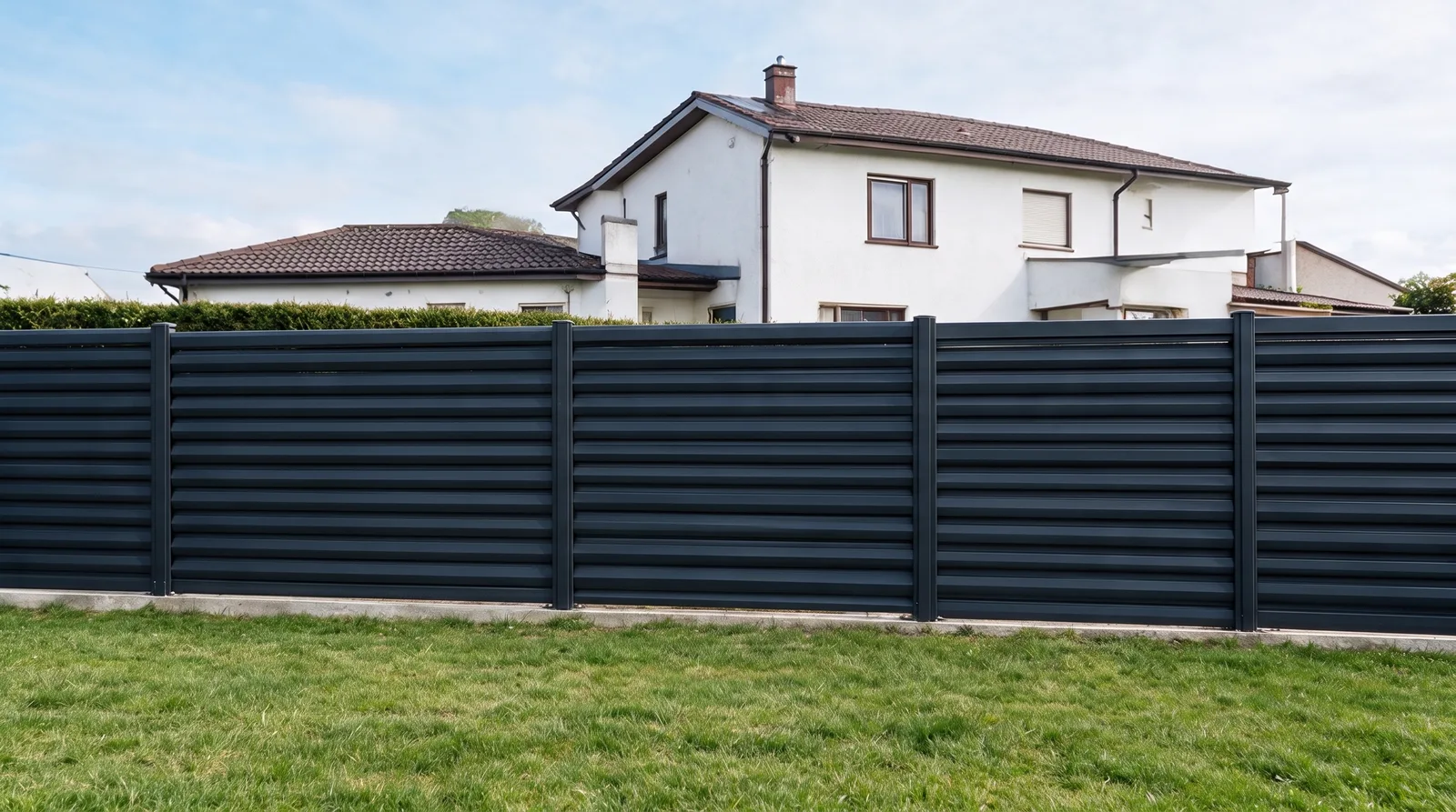 Rhombus profile galvanized steel fence